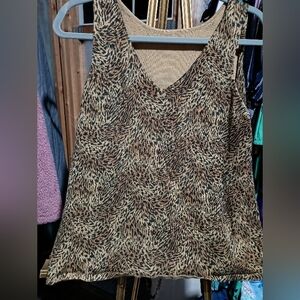 White Stag Brown and Black Patterned Top